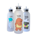 We Babe Bears Frosted Plastic Water Bottle with Straw 1000ml