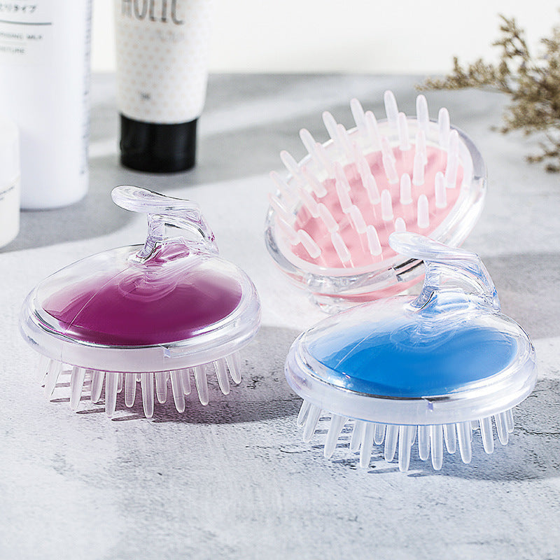 Head Scalp Massage & Shampoo Soft Silicone Brush