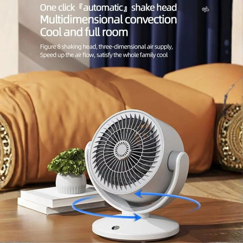 Mini Desktop Circulating Fan Rechargeable 3 Speeds