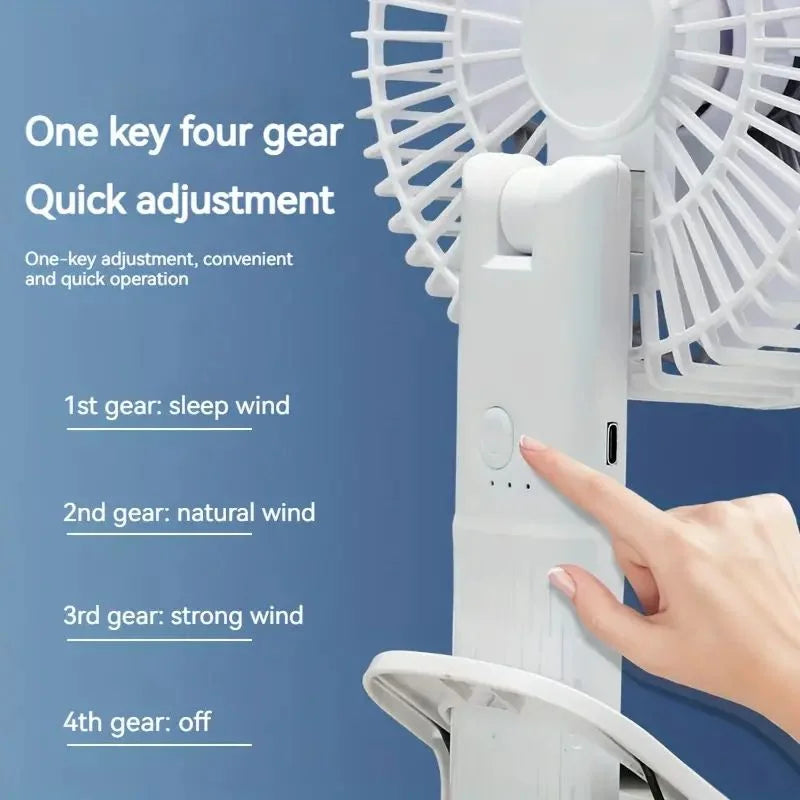 3-in-1 Clip Fan Handheld, Desktop & Wall Mounted Portable Fan 3 Speed Modes